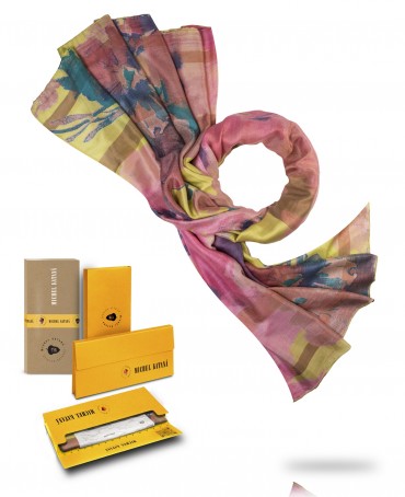 Палантин Женский SN40-FL.DU.CIEL/JAUNE